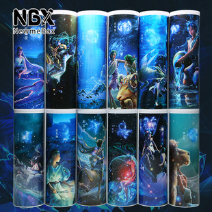 NBX网红十二星座文具盒女孩多功能儿童大容量高颜值笔盒学生ins男