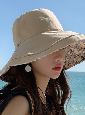 夏季新款女防紫外线大帽檐双面