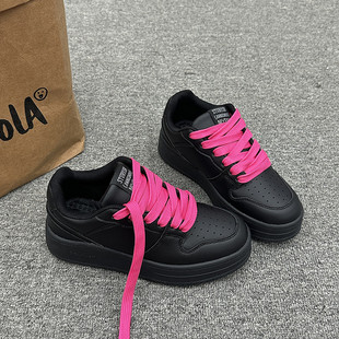 ins厚底增高学生复古德训鞋 百搭学生休闲运动面包鞋 秋季 2025新款