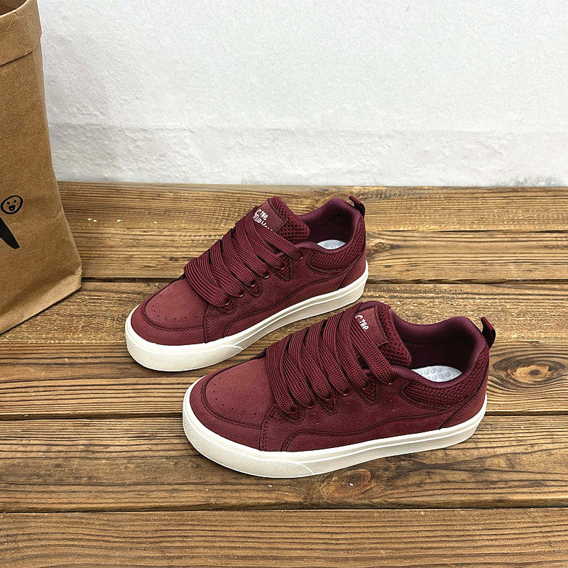 白枣红轻便百搭小众原创德训板鞋ins潮2026春季新款学生休闲鞋女,女鞋,休闲板鞋,淘宝优惠券,粉丝福利购,淘宝优惠卷