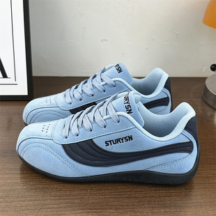 雾霾蓝经典 2025新款 德训鞋 复古学生情侣休闲运动鞋 ins美式 赛车鞋