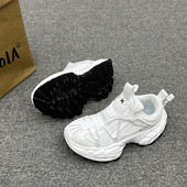 百搭小众休闲运动鞋 新款 女 男ins夏季 白色网面透气轻便厚底老爹鞋