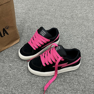 2026春季新款拼色潮流男款鞋子ins美式复古德训板鞋小众闪电女鞋