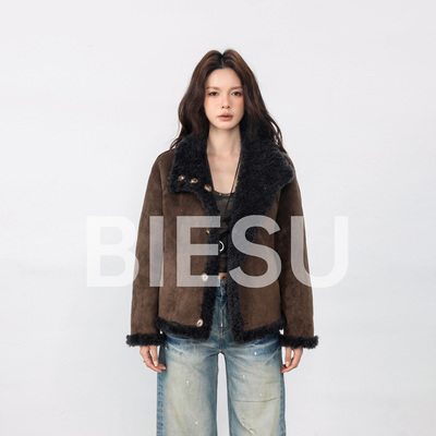 别素 芬兰漫雪 羊毛颗粒两面穿外套-synsdyc