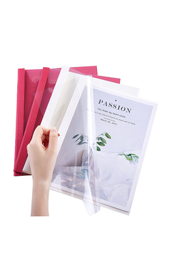 力晴A4热熔封套合同标书塑料PVC透明封皮装订机热熔装订书籍档案白色封套彩色文件套免打孔胶装成册1-70MM