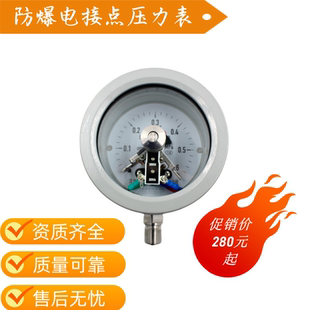 表盘100MM径向带边耐震 防爆电接点压力表 电气设备ExdIIBT6/CT6