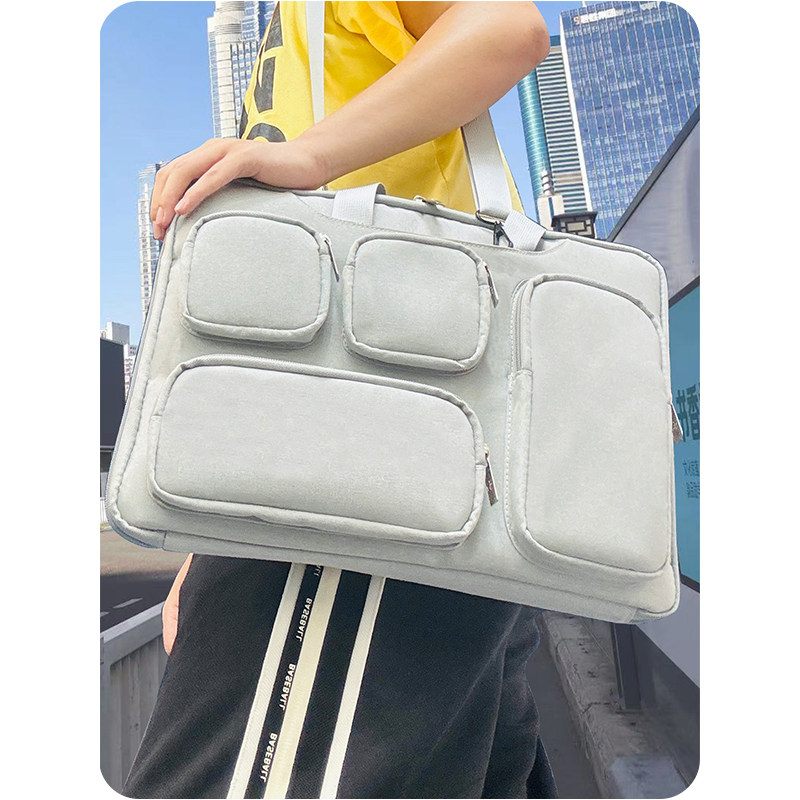 多功能分类收纳苹果笔记本13.3英寸15.6寸电脑包14.1联想拯救者Y900P防摔16.1寸华为防水可挎包大容量通勤