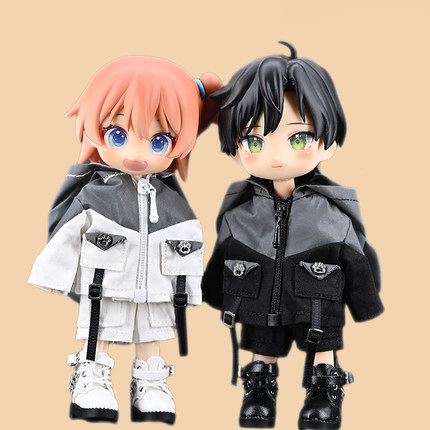 ob11娃衣酷小怪兽冲锋衣ymy外套gsc素体12分bjd娃娃衣服P9p10兽仔