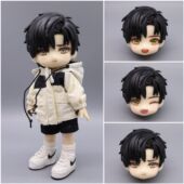 ob11萧逸头壳 黎深通用gsc粘土人可拆头发带妆脸壳ob22