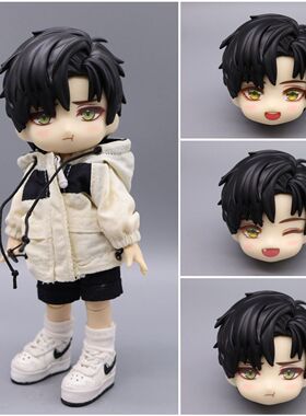 ob11萧逸头壳 黎深通用gsc粘土人可拆头发带妆脸壳ob22