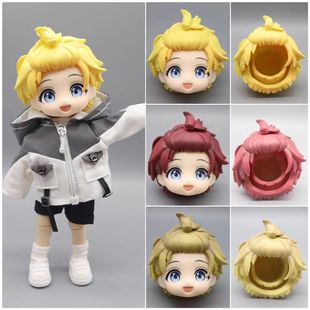 ob11茅崎至啾啾头发 gsc粘土人头壳 ob11娃娃可动人偶 新款脸壳