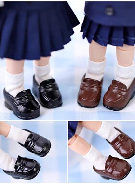 ob11娃鞋 小皮鞋 gsc粘土人YMY  P9 小铃铛素体可穿12分bjd鞋
