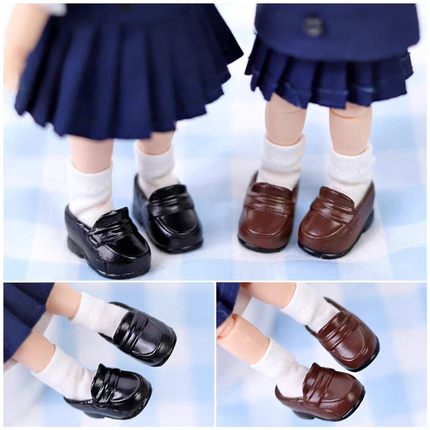 ob11娃鞋 小皮鞋 gsc粘土人YMY  P9 小铃铛素体可穿12分bjd鞋