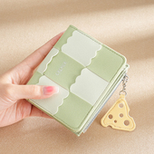 2024新款 小清新两折女士零钱包硬币包卡包 时尚 钱包女短款 韩版