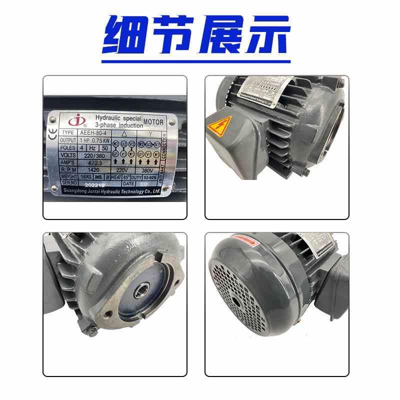 新款1HP23液压油泵内轴电机0.751.52.23.755.5KW液压站油压电机