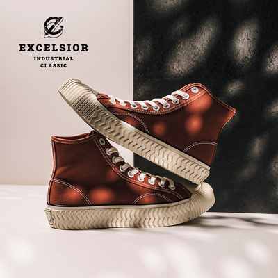 excelsior韩版高帮饼干帆布鞋