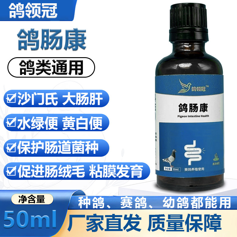 鸽领冠鸽肠康鸽子用调理肠道水绿便沙门氏专用药拉赛鸽稀保健用品