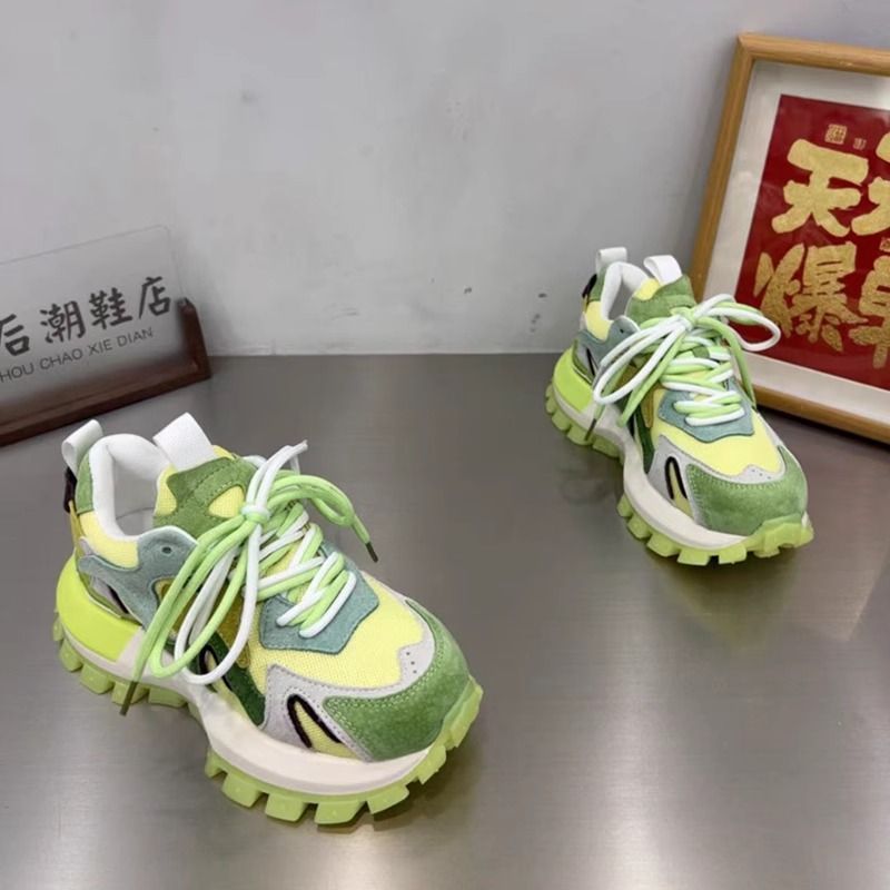 韩版百搭网面拼色休闲鞋