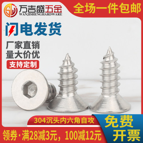 304自攻螺丝钉平头内六角M3M4M6