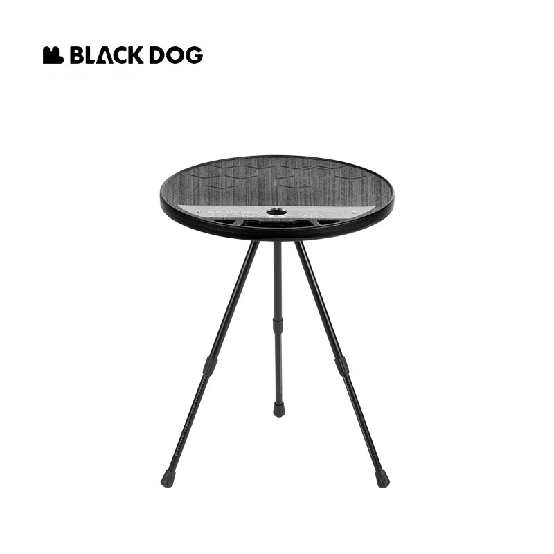 BLACKDOG黑狗小圆桌户外露营便携可升降桌迷你折叠车载后座小桌子