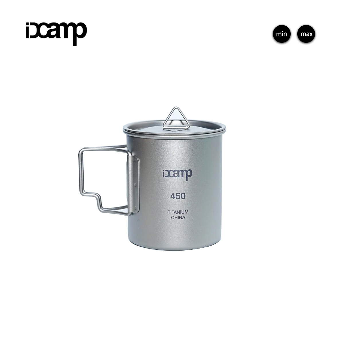 ICDCAMP钛水杯办公室茶杯纯钛折叠咖啡杯健康户外钛杯马克杯子