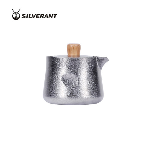 银蚁纯钛泡茶器旅行便携钛茶具套装露营快客杯双层防烫轻拂泡茶杯