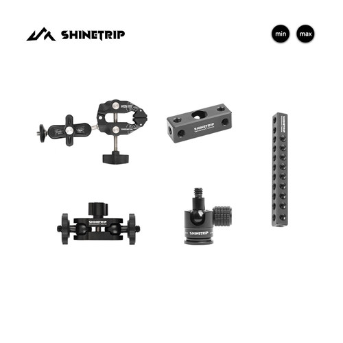 ShineTrip山趣户外百配战术怪手夹模块灯架1/4螺纹拓展件支架灯挂