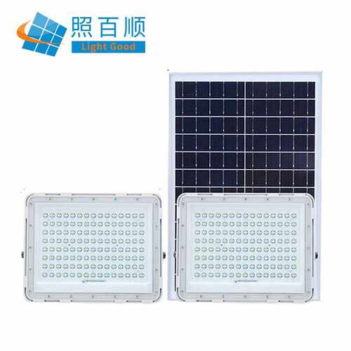 照百顺太阳能灯庭院灯一拖二投光灯户外防水小区LED路灯公园厂区