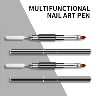 美甲双头光疗笔多功能调胶棒压花刀雕花笔快速延长笔刷美甲店专用