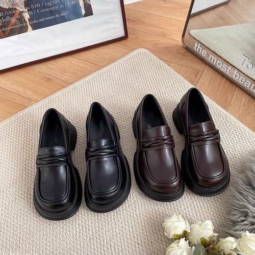 品牌鞋服华南仓女皮鞋流行款二仓女鞋小皮鞋女款英伦风2025新款春