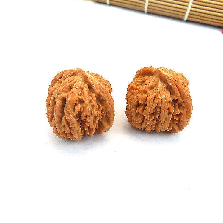 樱【苹果圆】文玩核桃四座楼狮子头精品闷尖麒麟纹官帽手捻手把件