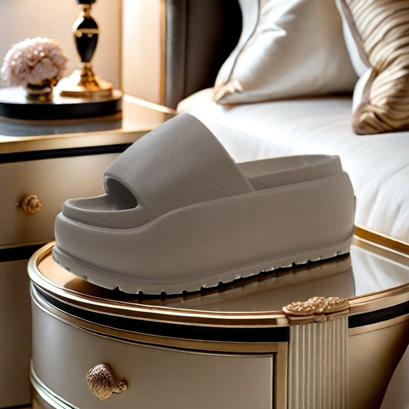 赵露思同款厚底拖鞋踩屎感凉拖鞋女夏外穿高跟8CM拖鞋增高沙滩鞋