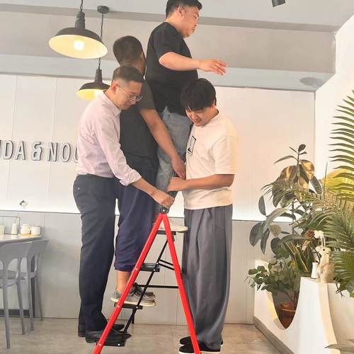 梯子家用折叠梯家庭小型轻便人字梯伸缩加厚室内登高三步梯多功能