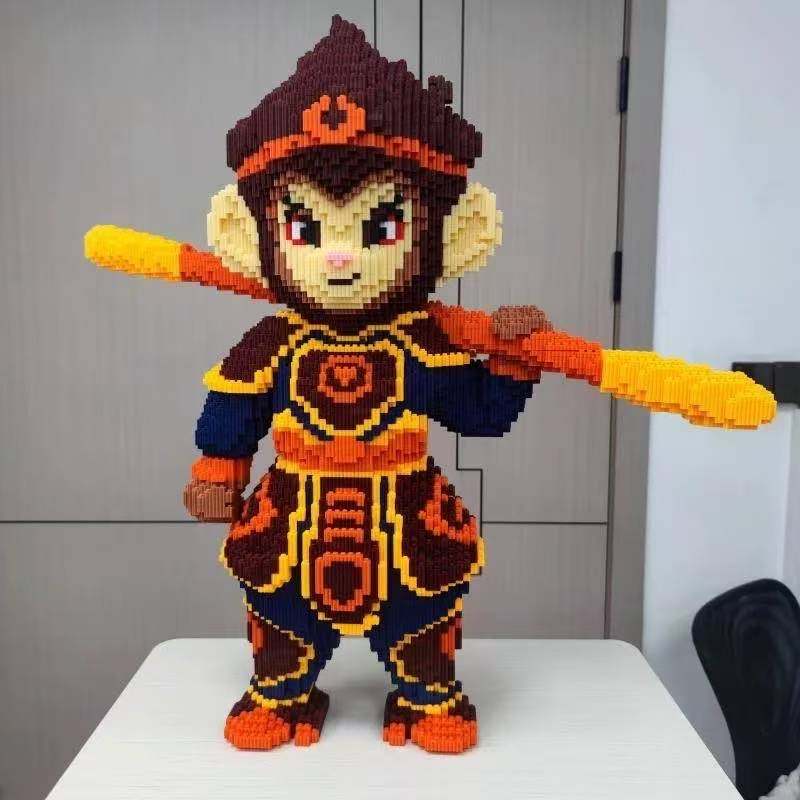 孙悟空齐天大圣西游记益智积木玩具摆件手工拼装礼物男女儿童拼图,玩具/童车/益智/积木/模型,普通塑料积木,淘宝优惠券,粉丝福利购,淘宝优惠卷