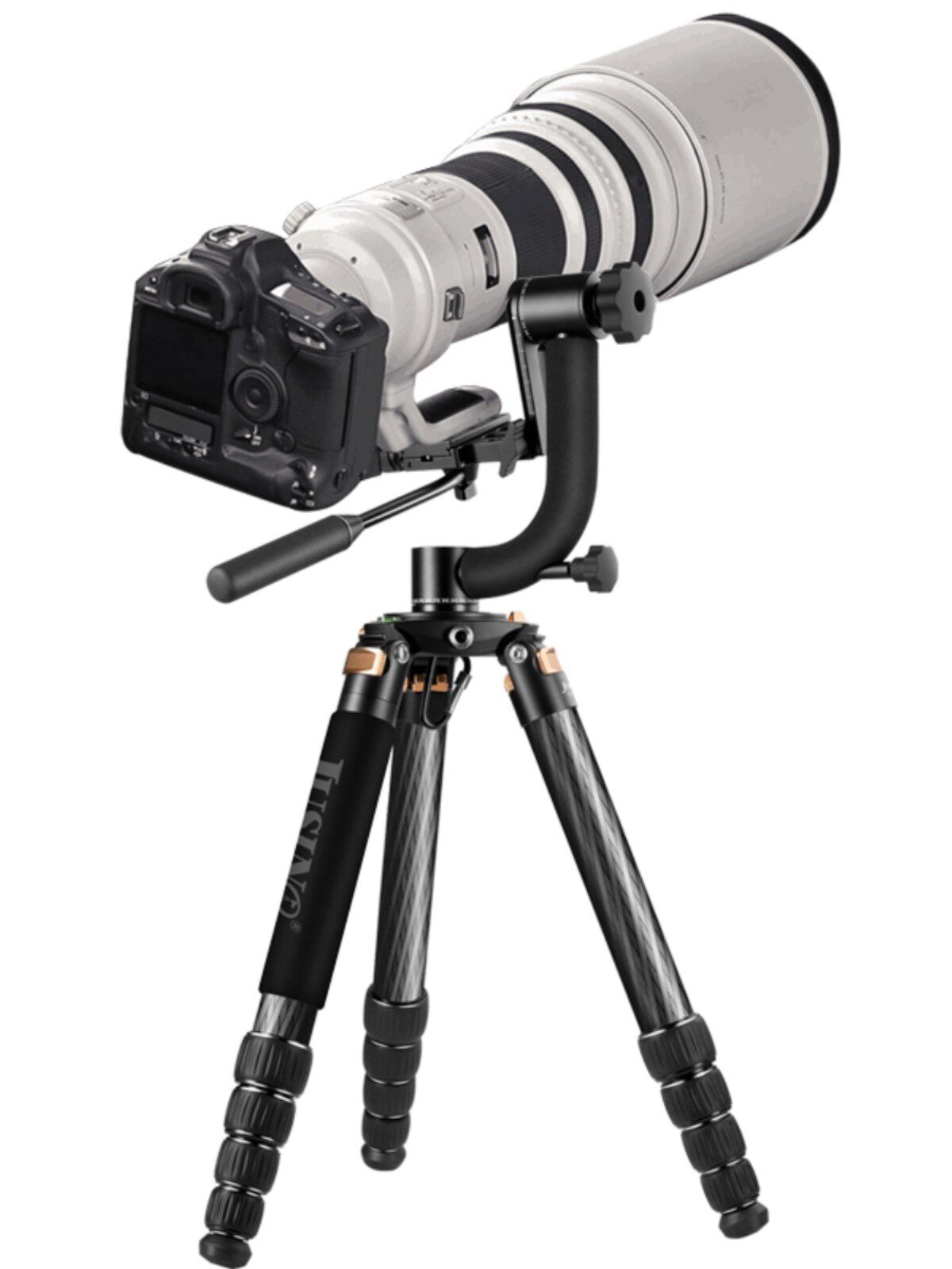 适用佳鑫悦三脚架单反打鸟长焦摄影摄像云台大管径专业碳纤维相机