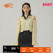BEAMS女装 时尚 短款 衬衫 RAY 新款 长袖 2025夏季 活力短上衣110596XO