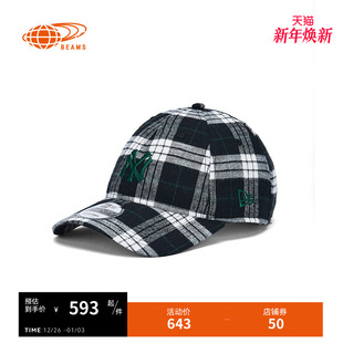 新款 格纹棒球帽2025冬季 复古英伦风鸭舌帽410389XP BOY女款 BEAMS