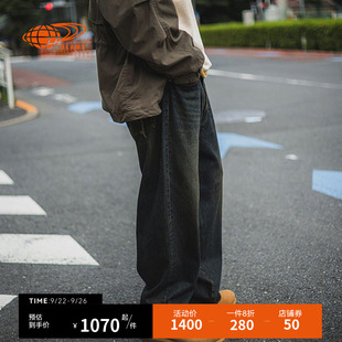 新款 BEAMS男裝 寬松牛仔長褲 2025春季 210073XO 復古日潮水洗直筒褲