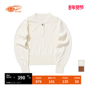 时尚 RAY 纽扣大翻领毛衣百搭显瘦 针织衫 秋冬新款 BEAMS 女装