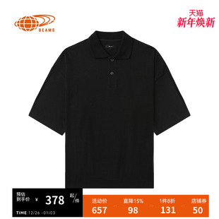 宽松短袖 简约休闲翻领半袖 polo衫 新款 020049XO 2025夏季 BEAMS男装