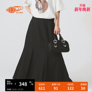 新款 半身裙长裙2025夏季 时髦质感鱼尾裙半裙271235X BEAMS女装 RAY