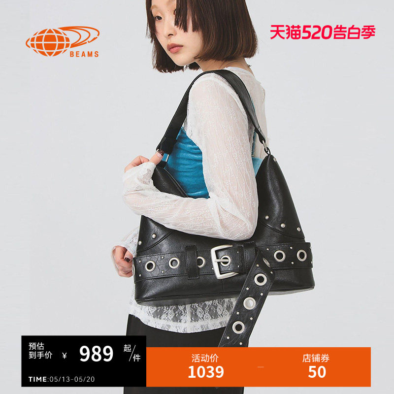 RAY BEAMS女款单肩包手提包2026夏季新款甜酷质感皮革感腋下包