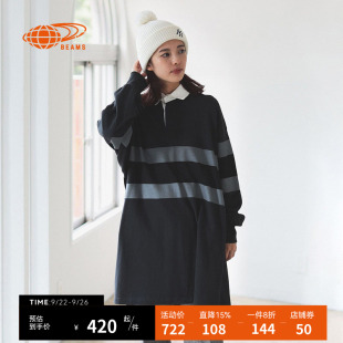 BEAMSBOY女裝 連衣裙2024秋冬季 活力時(shí)尚 polo領(lǐng)短裙260114X 長(zhǎng)袖