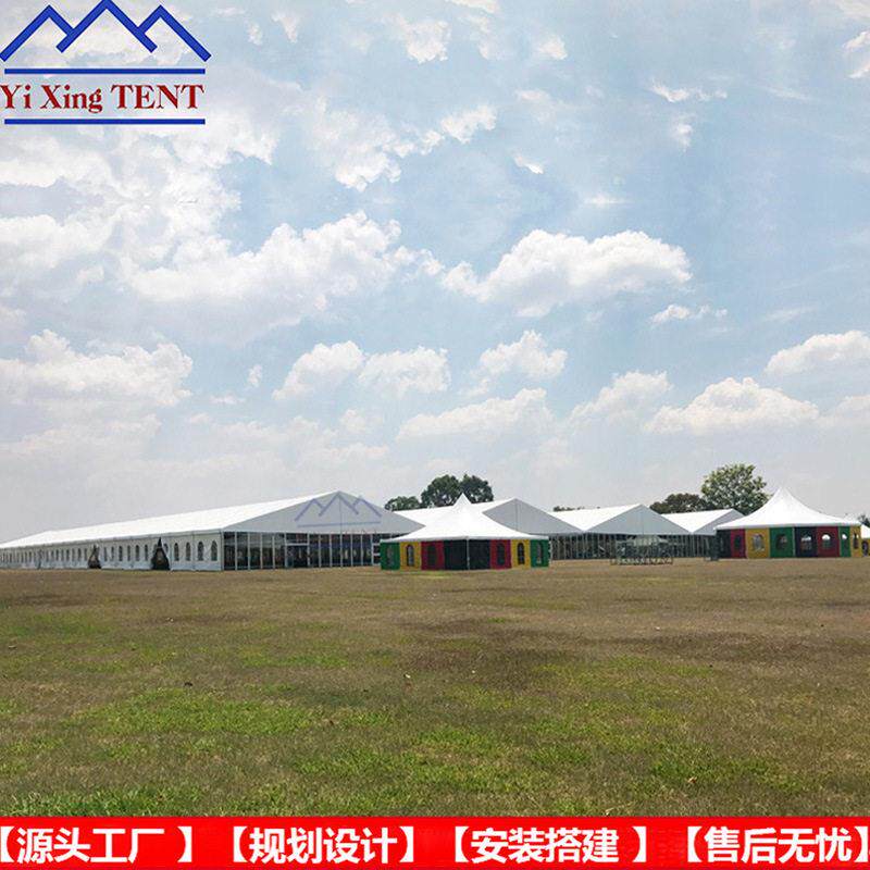 篷房厂家供应出口非洲组装式棚房可拆卸式移动篷房铝合金框架大棚