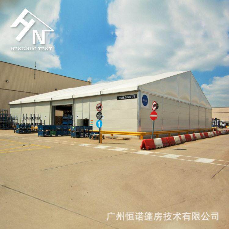 欧美仓储篷房工业铝合金框架PVC篷布阻燃抗风户外仓库仓储帐篷