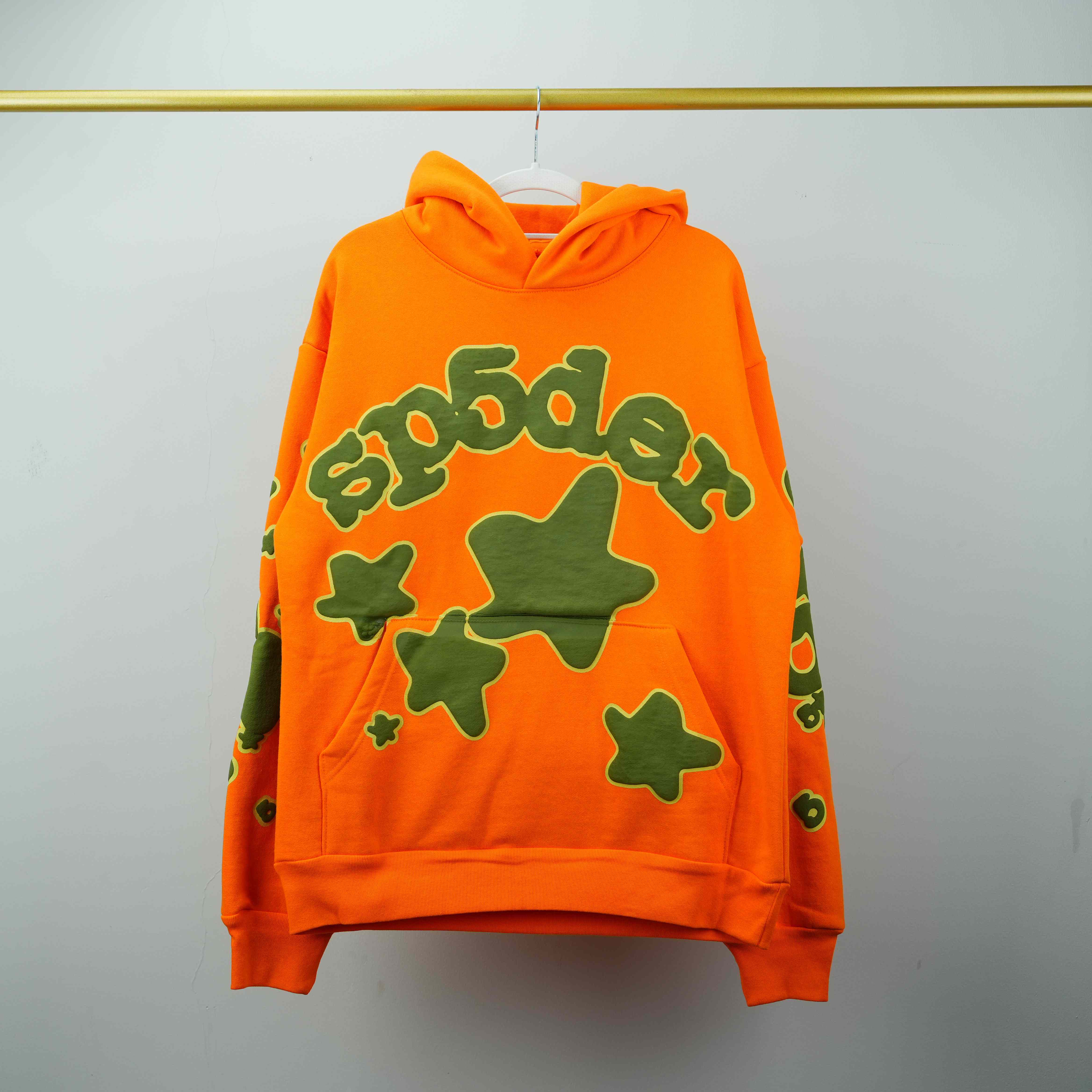 thumbnail for The new orange foam print hooded sweatshirt for autumn and winter