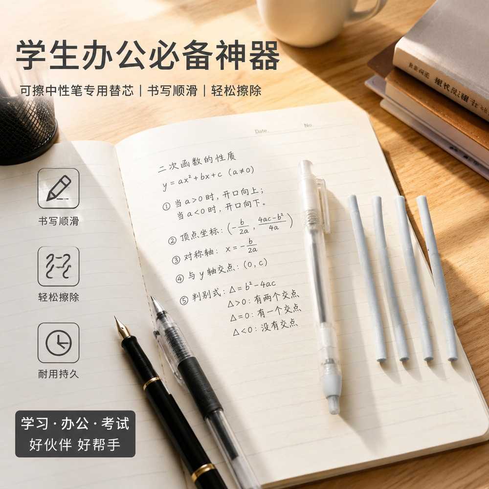 科技橡皮笔磨砂超细砂按动式精准