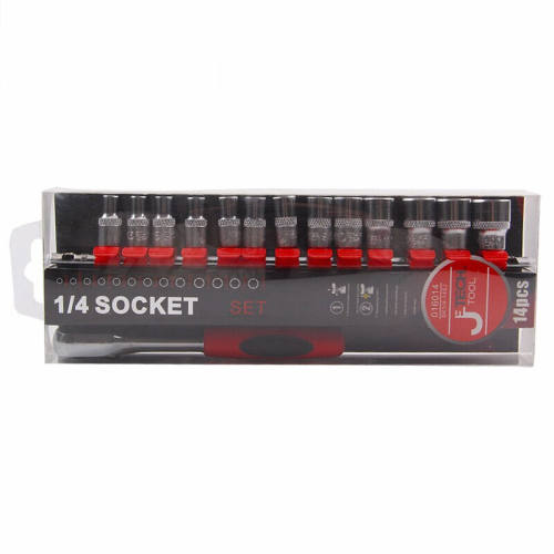捷科（JETECH）SK1/4-14SJ套筒工具套装汽修机修组合工具棘轮套筒