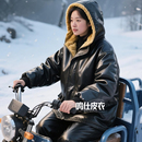 女防寒保暖女士皮衣工作服外套机车骑行 套装 冬季 加绒加厚皮衣皮裤
