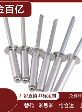 M3M4M5 M2.4 M6.4圆头抽芯铆钉铝制装潢钉铝拉钉*x6x8x10x12x20mm